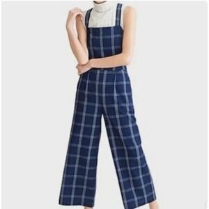 J Crew Plaid Cotton Jumpsuit